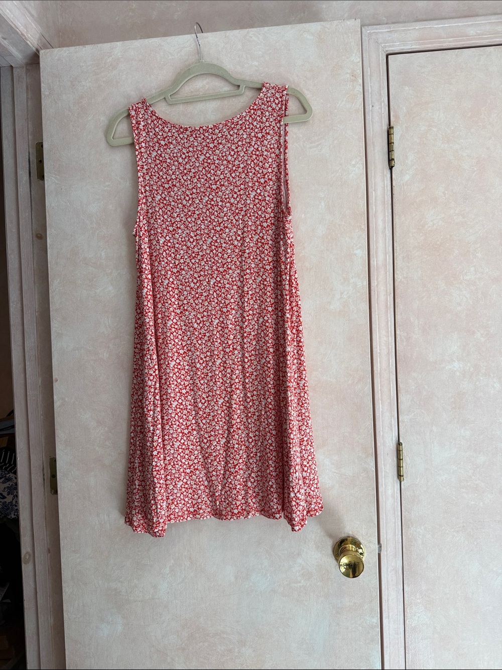 Old Navy Red Floral Sleeveless Mini Dress